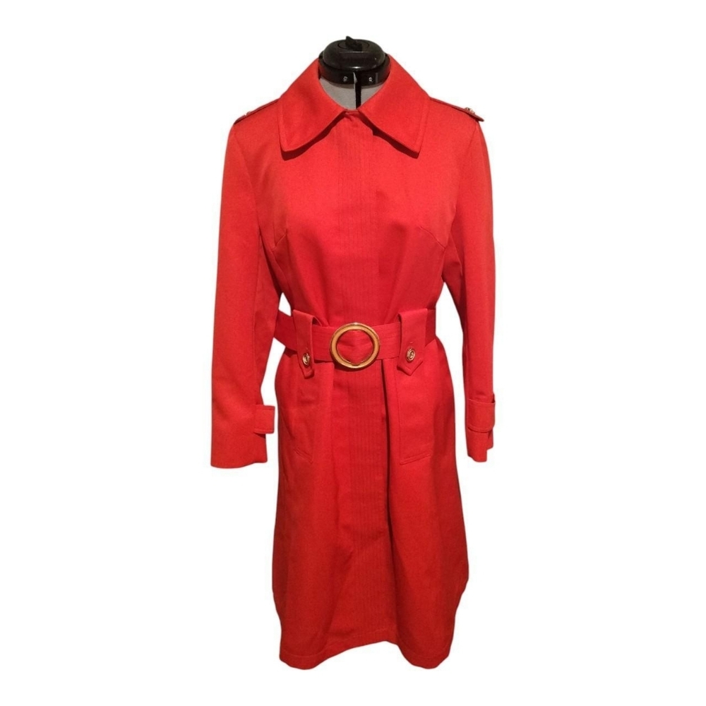 Vintage Red London Fog Trench Coat